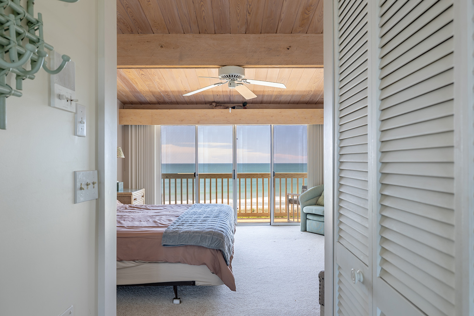 Entry into the primary suite looking toward the ocean at Coral Shores 12